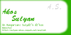 akos sulyan business card